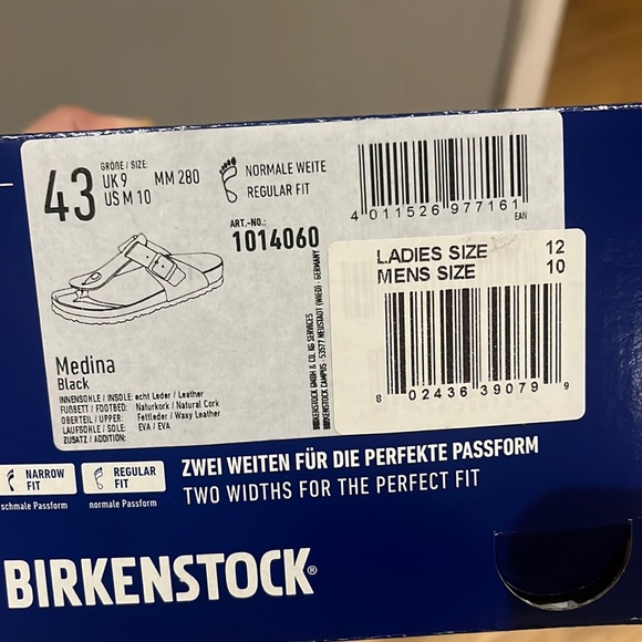 Birkenstock Medina Black Sandals M-10 L-12 - Picture 3 of 13